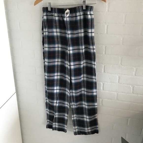 Joe Fresh Boys Plaid pajama bottom Blue/white/gray/red Size L - Picture 1 of 4